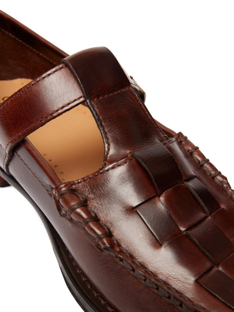 buckle-fastening leather loafers 6