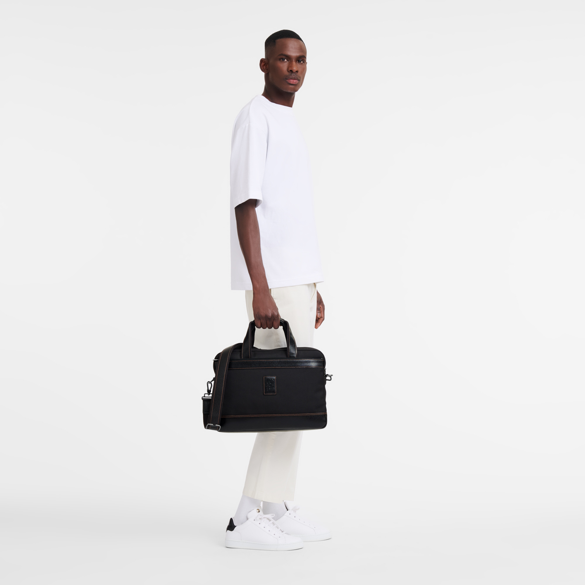 Boxford S Briefcase Black - Canvas - 2