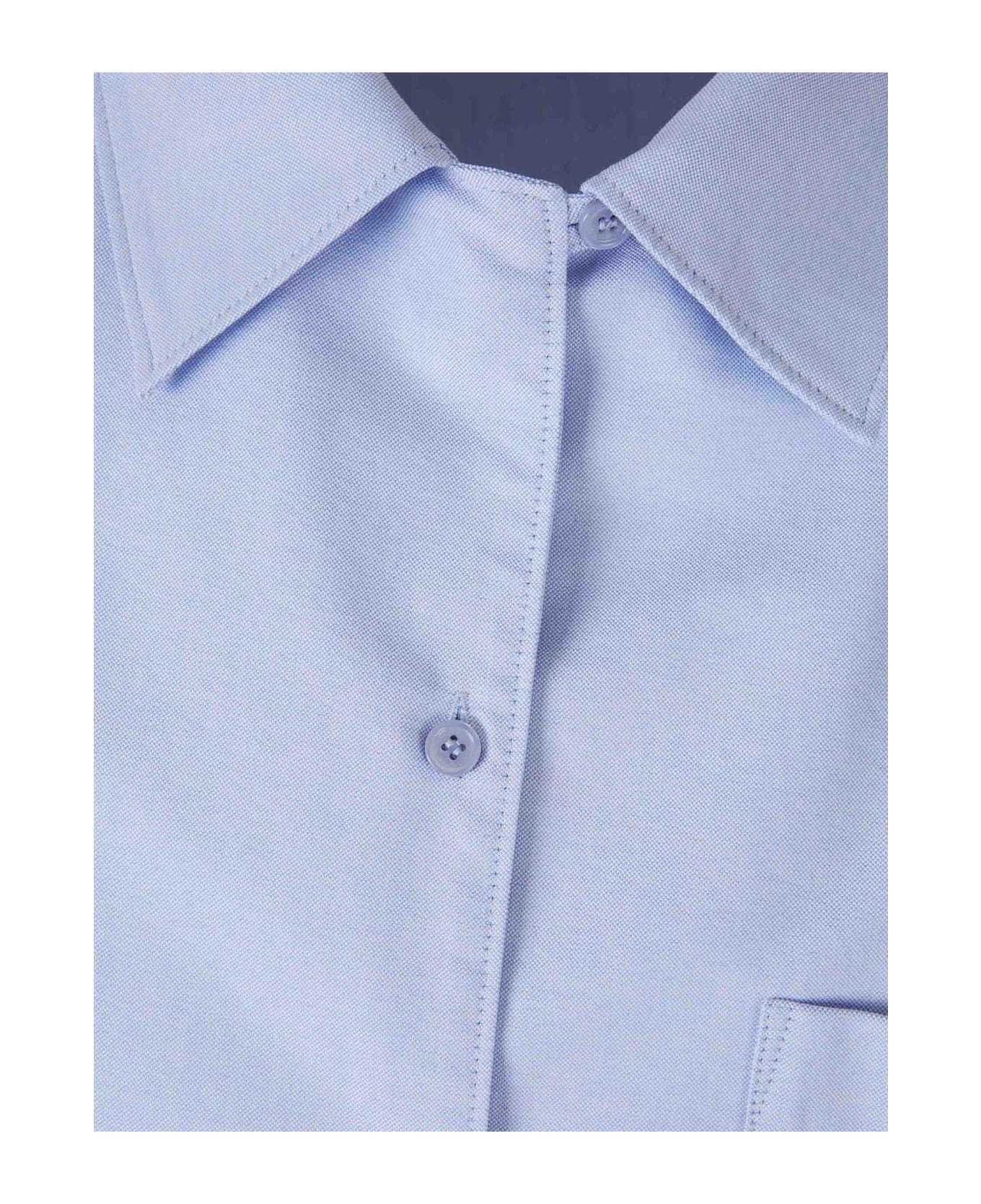Collared Short-sleeve Cropped Shirt - 3