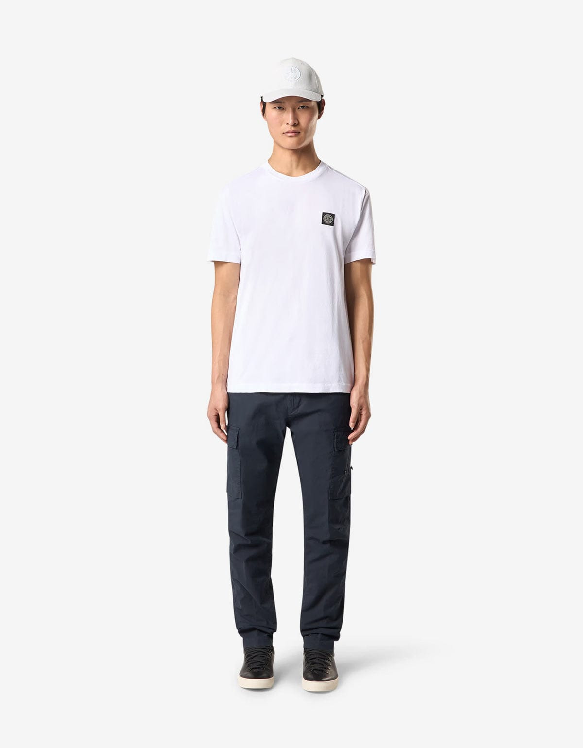 Stone Island White Compass Logo T-Shirt - 2