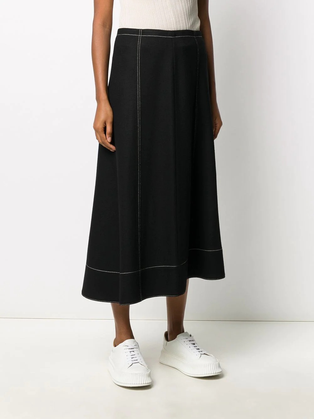 asymmetric midi skirt - 2