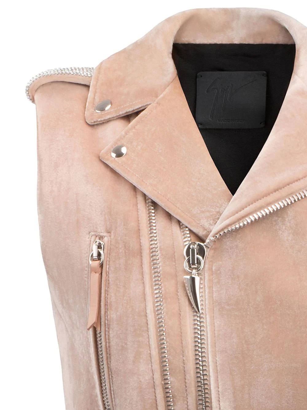 Amelia Crystal velvet gilet - 4