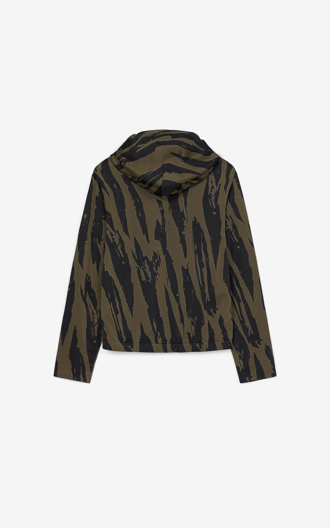 'Pleat Camo' zipped hooded sweatshirt. - 5