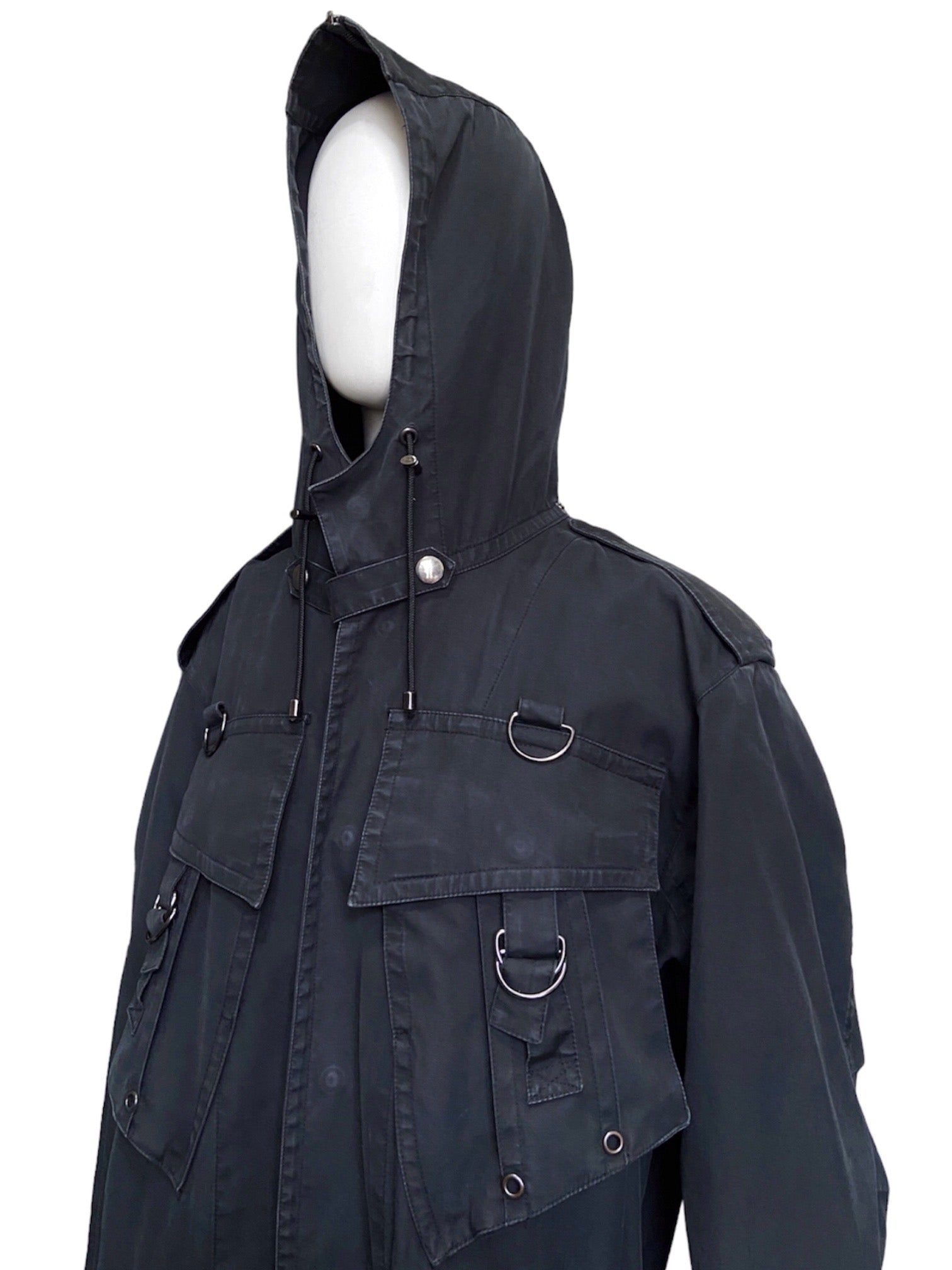 Gucci Spring 2002 Tom Ford Men’s Technical Military N-2B Navy Parka Coat Jacket 48 - 6