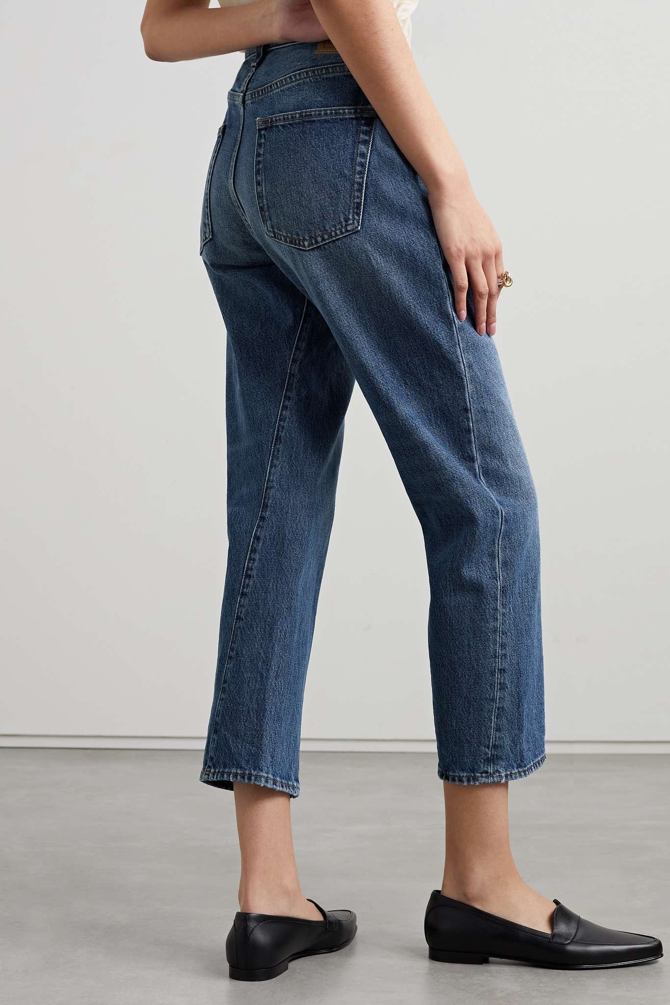 High-rise straight-leg organic jeans - 4