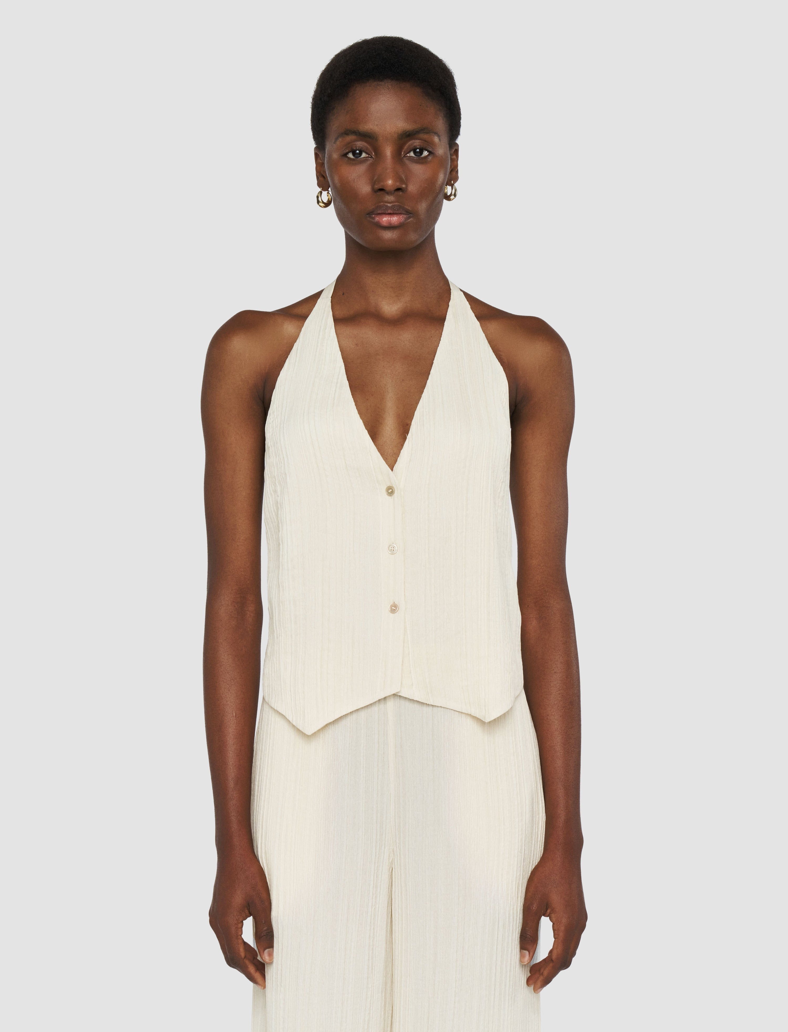 Suez Pleat Jacquard Tie Waistcoat - 3