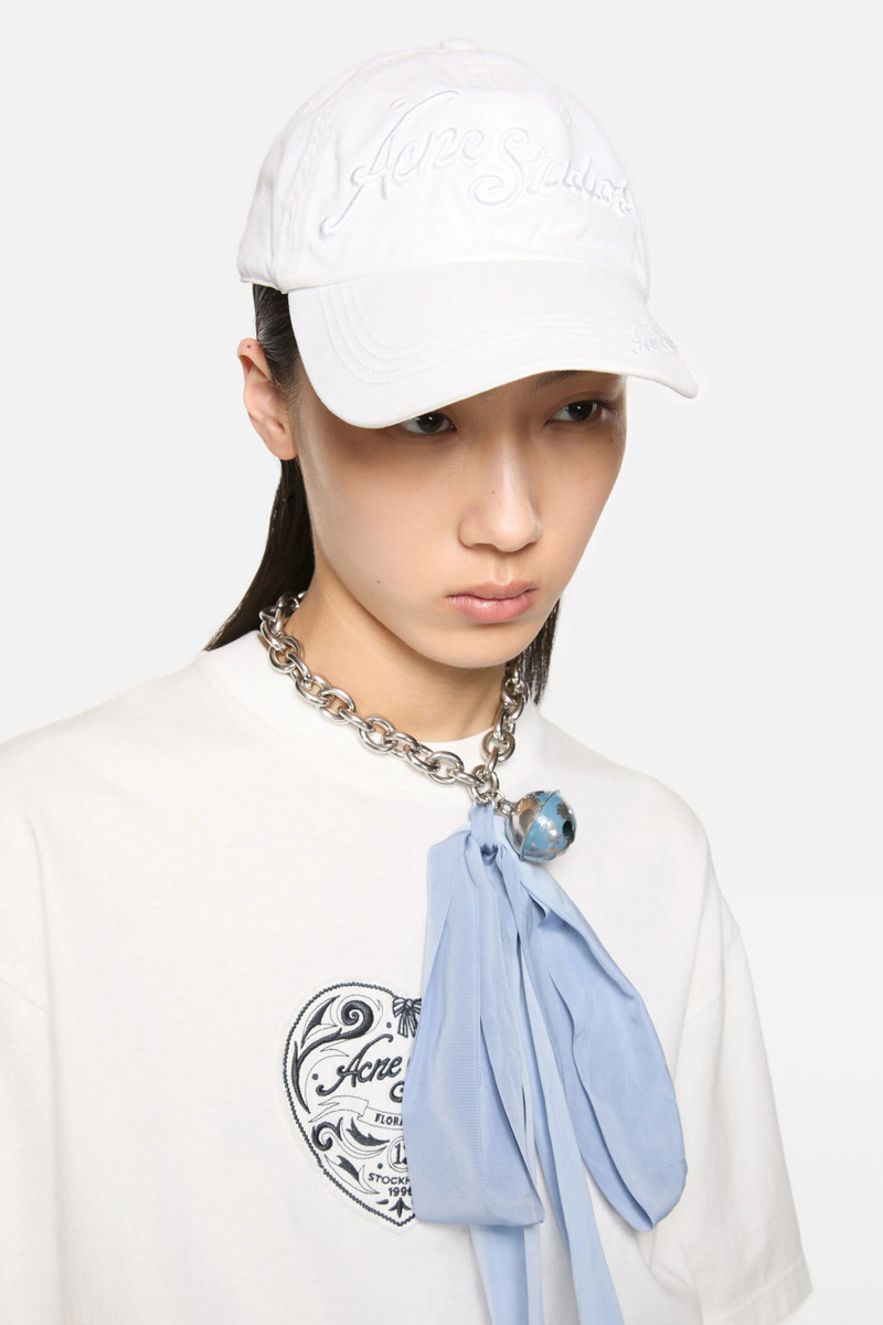 Acne Studios Logo cap - White outlook