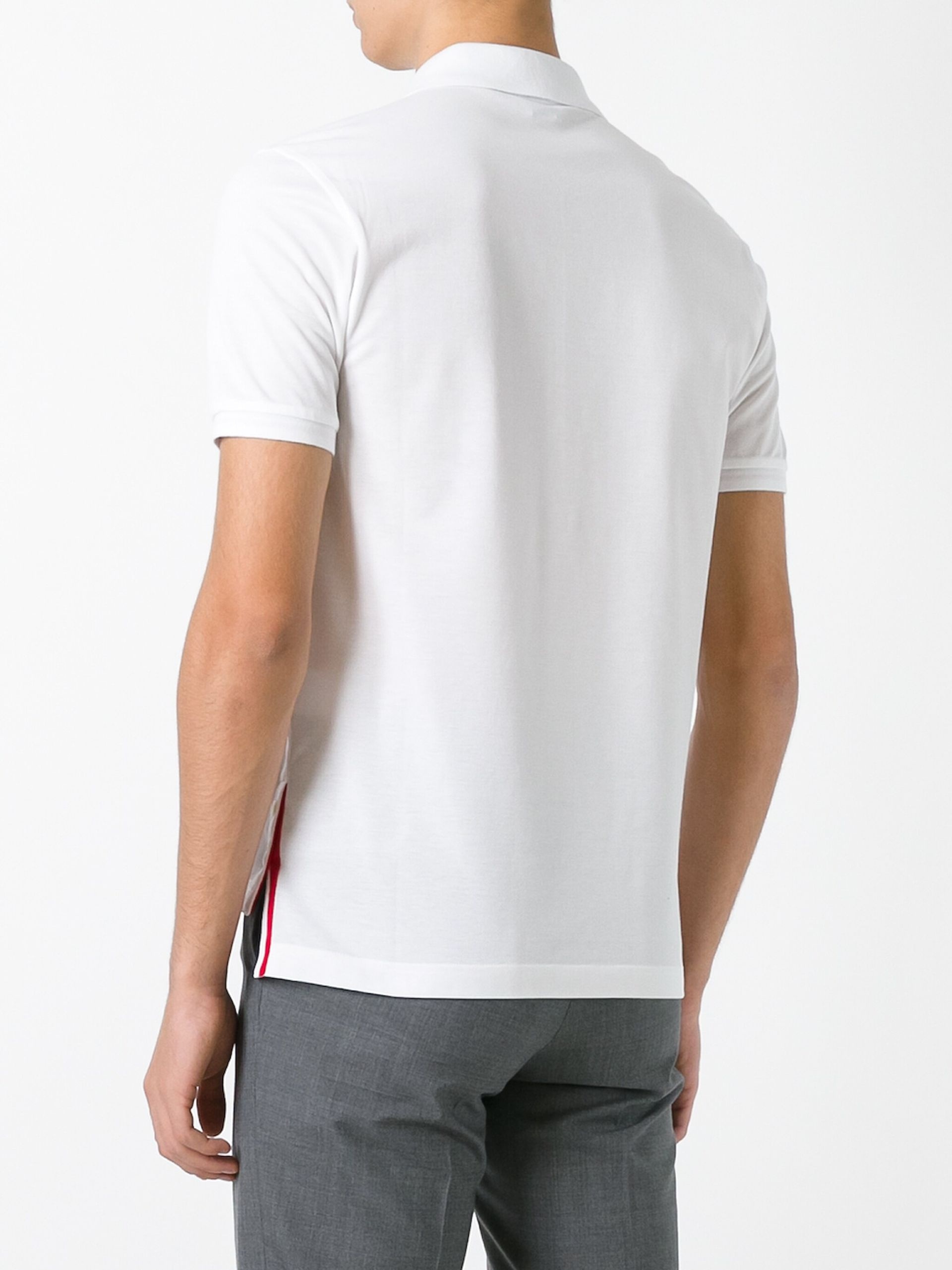 White RWB-Stripe Cotton Polo Shirt - 4