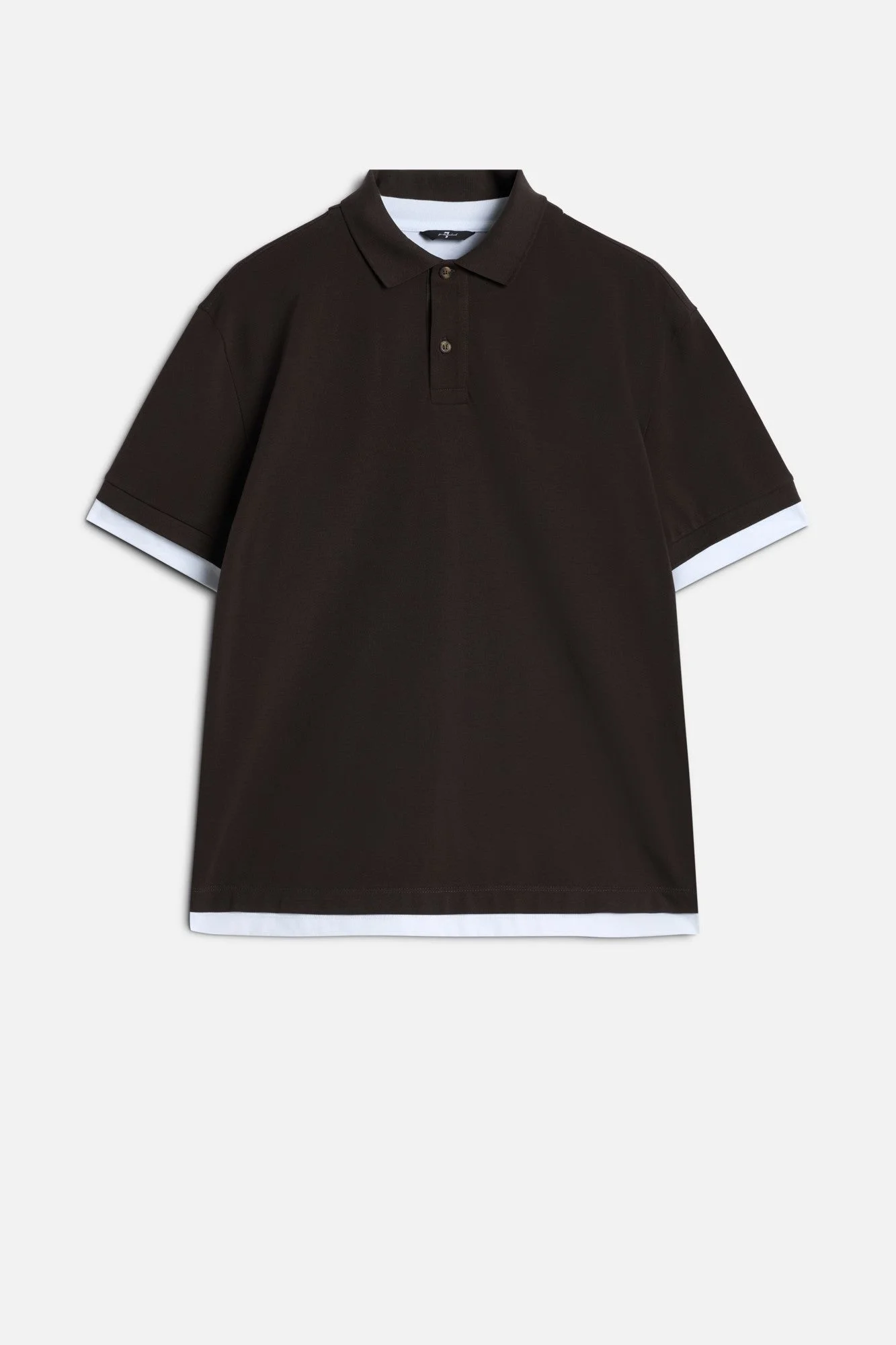 DOUBLE LAYER POLO in Espresso - 1