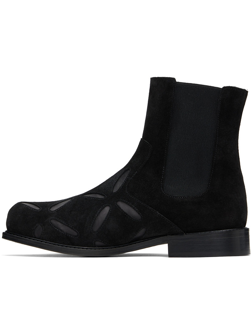 Black Slashed Chelsea Boots 3