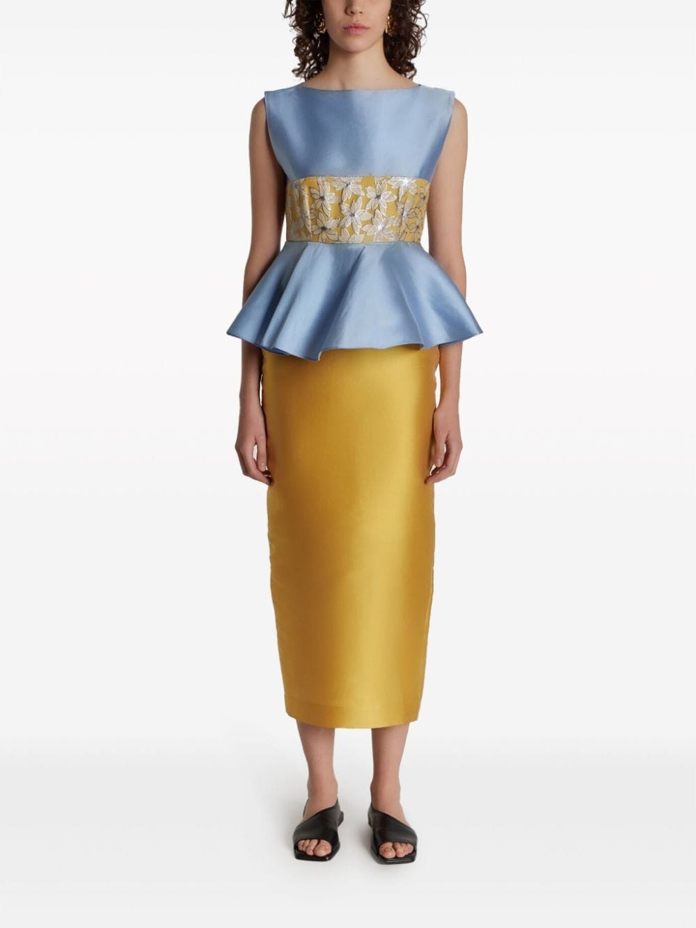 Cy peplum-waist midi dress - 2