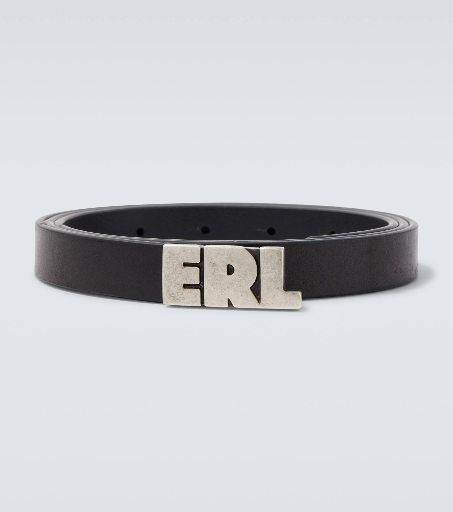 Logo leather belt - 1