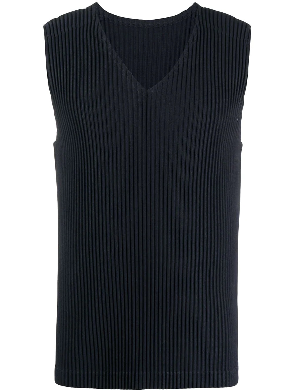 pleat detail V-neck vest - 1