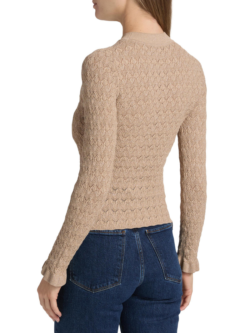Women's Ruby Pointelle-Knit Sweater - Champagne 5
