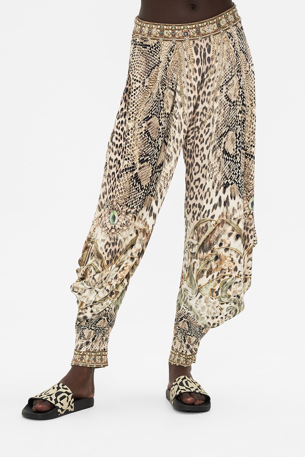 JERSEY RIB DRAPE PANT WITH POCKETS - 5