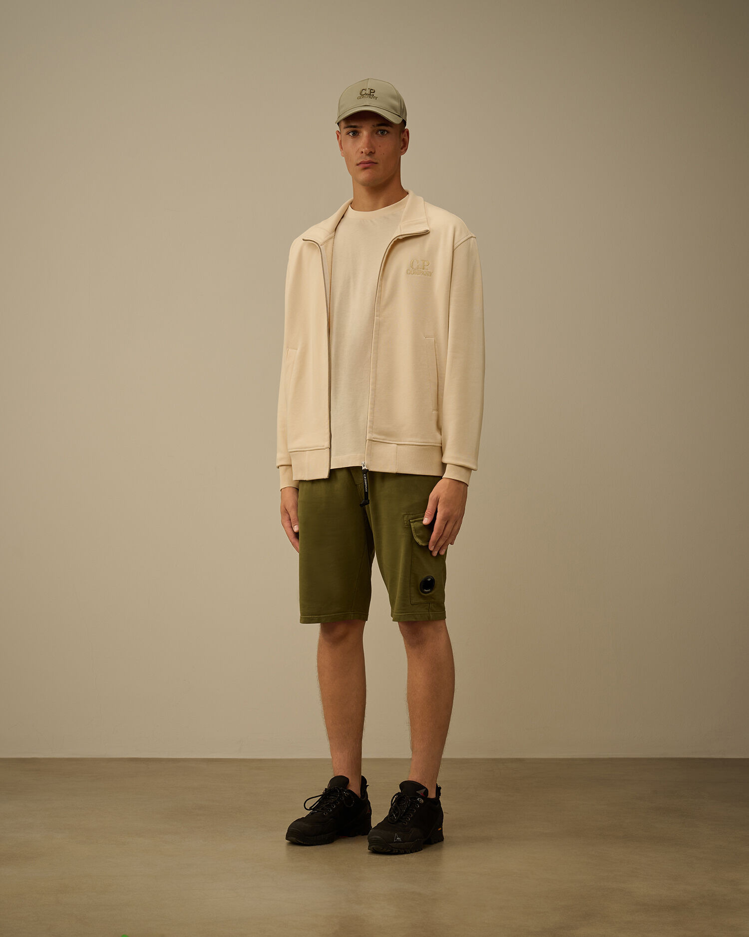 Diagonal Raised Fleece Full Zip Sweatshirt - 2