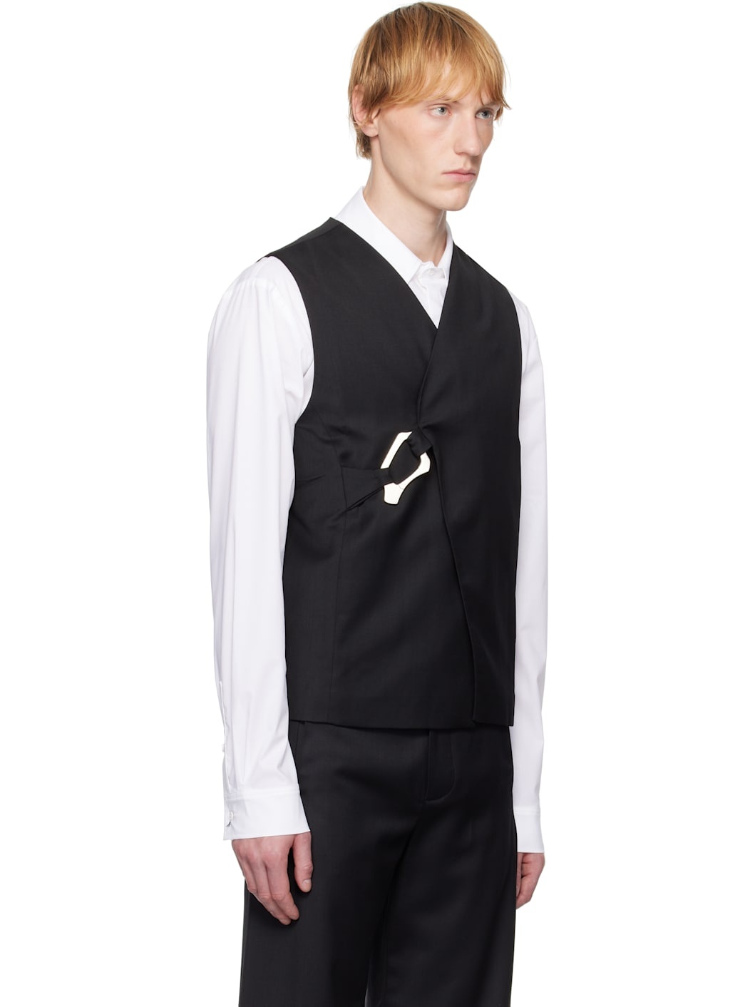 Black Ferro Tailored Vest - 2