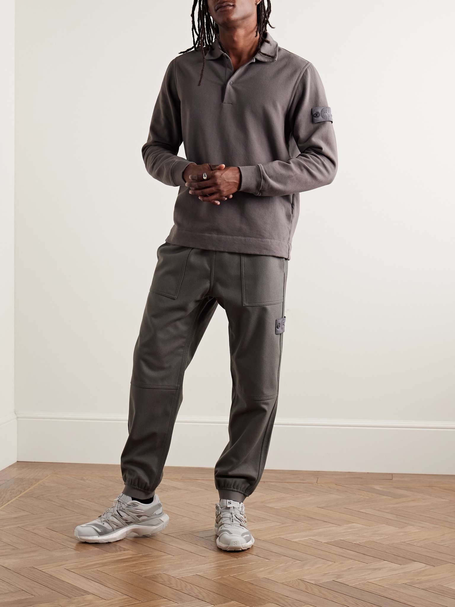 Ghost Tapered Logo-Appliquéd Wool-Blend Flannel Sweatpants - 2