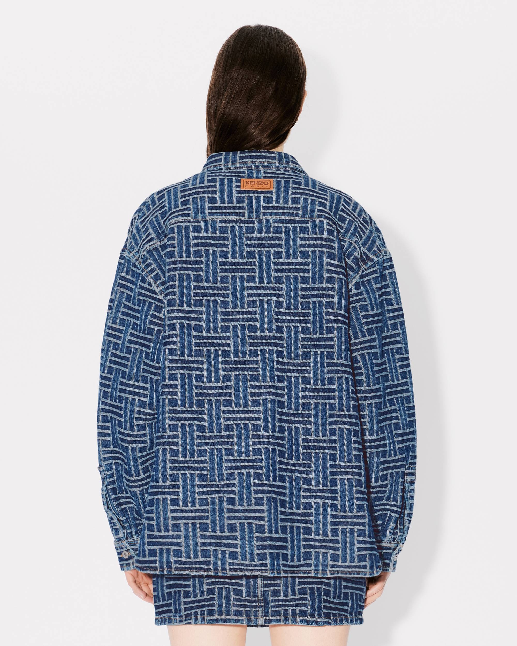 'KENZO Weave' loose shirt in japanese denim - 4