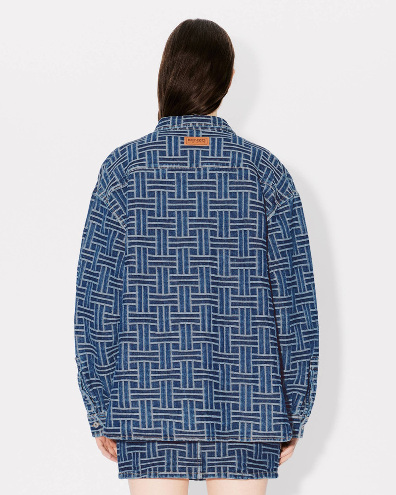'KENZO Weave' loose shirt in japanese denim 4