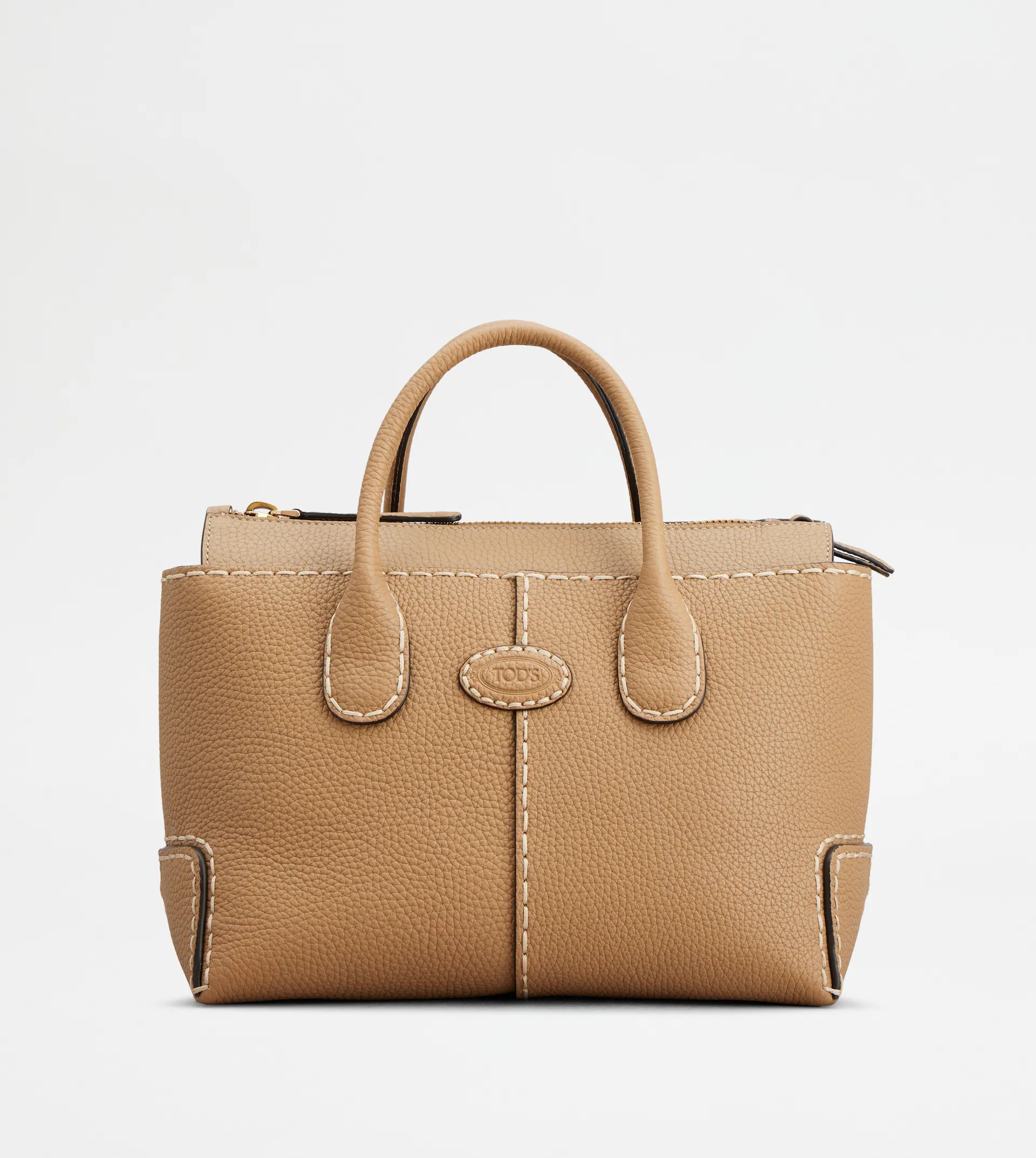 TOD'S DI BAG IN LEATHER SMALL - NATURAL - 1