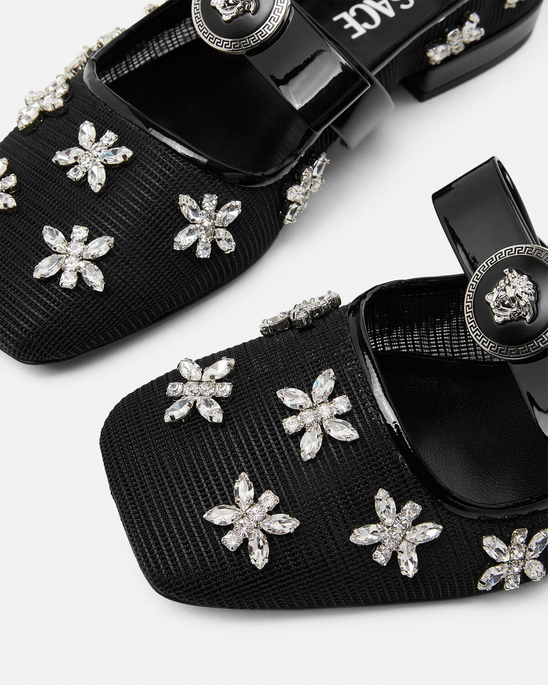 Crystal Mesh Gianni Ribbon Ballerinas 5