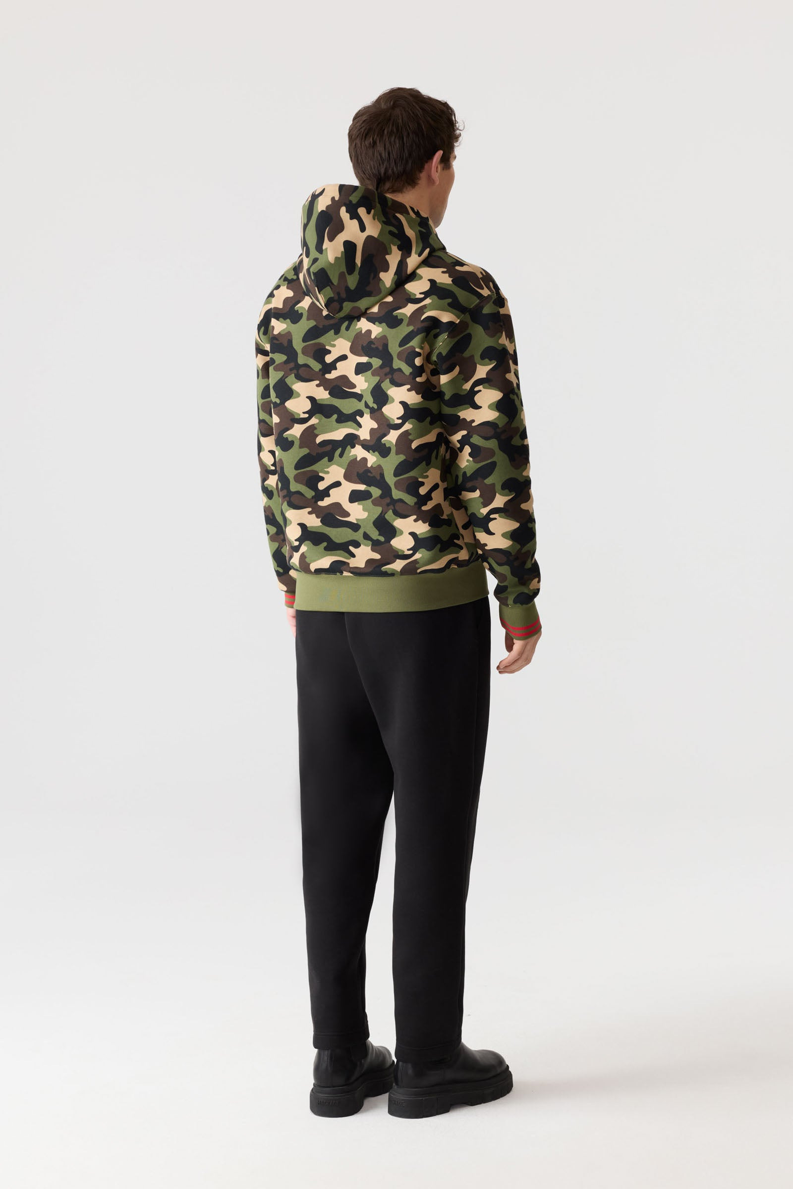 KRYSTIAN-CAMO Double-Face Jersey Hoodie with Camo Print - 4