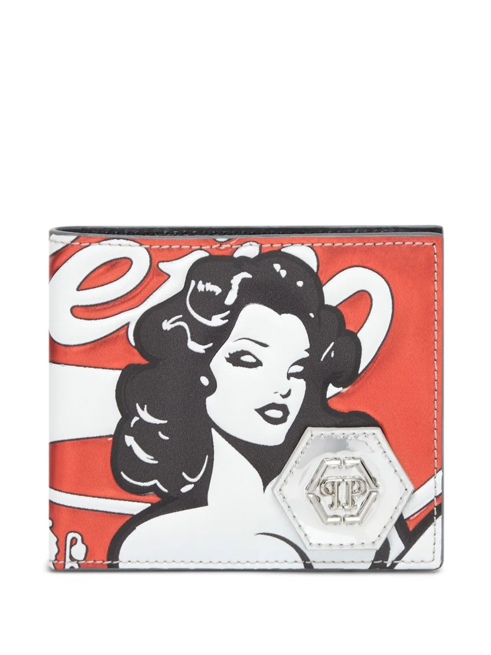 embossed-motif wallet - 1