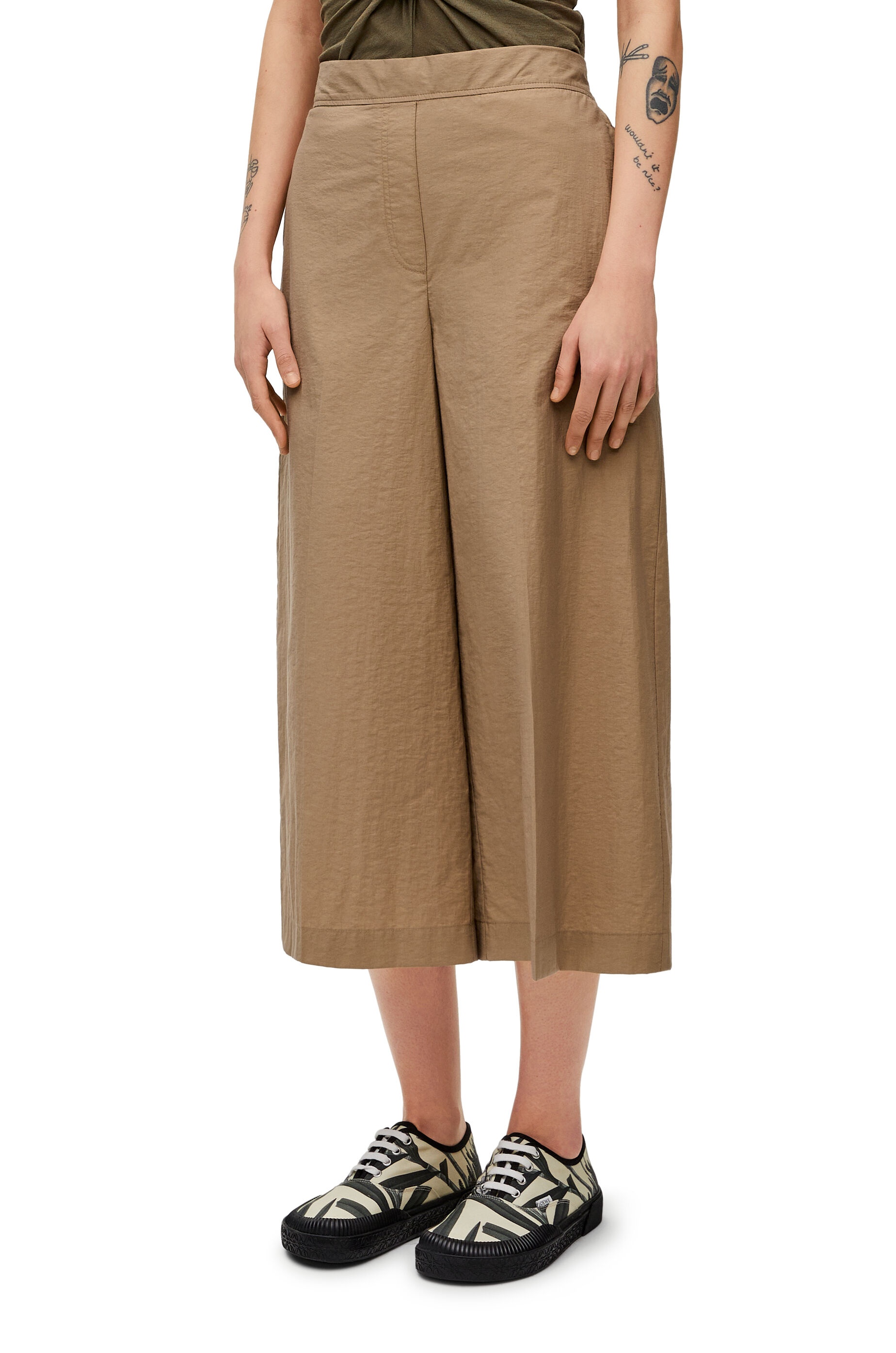 Cropped trousers in cotton blend - 3