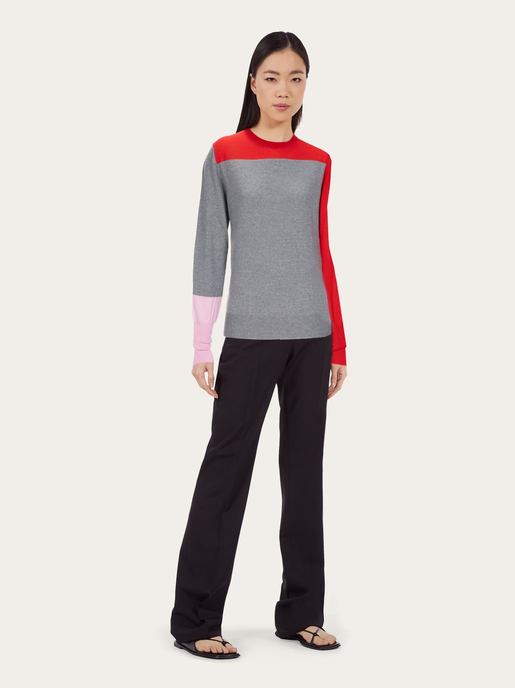 Color block slim fit sweater - 5