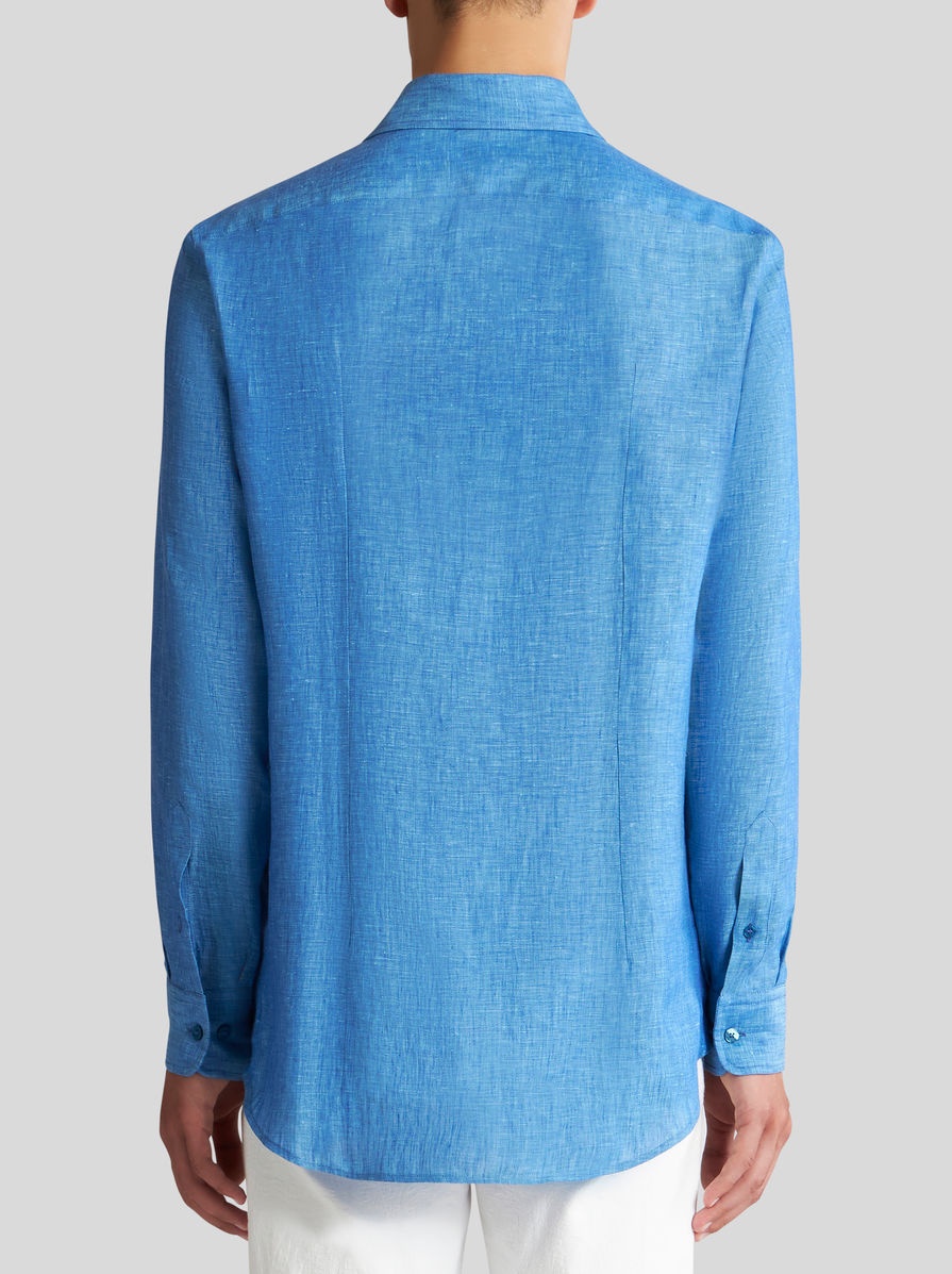 LINEN SHIRT WITH LOGO - 4