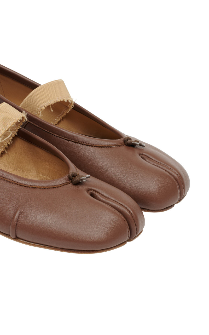 Tabi Leather Ballet Flats brown 6