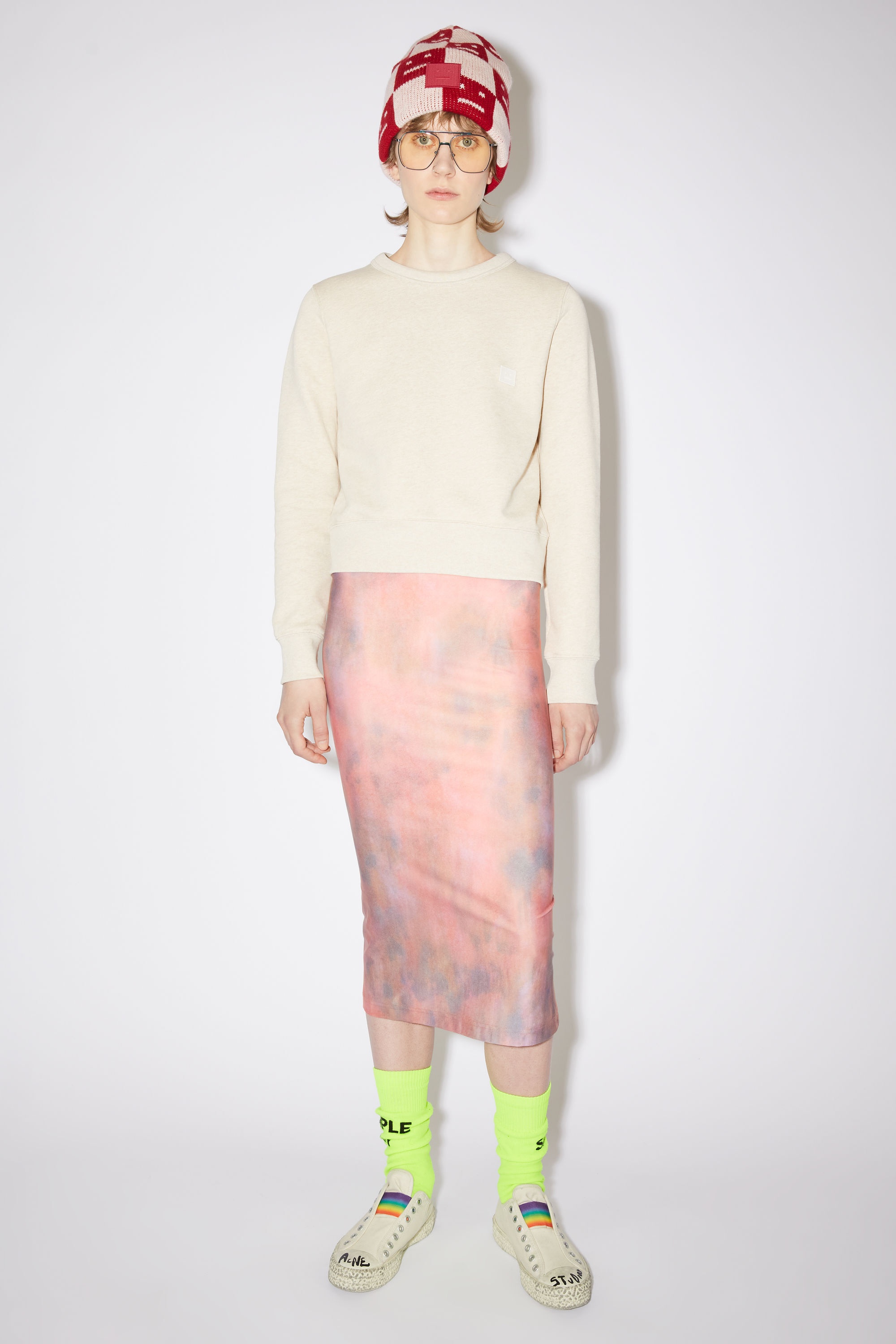 Crew neck sweatshirt - Oatmeal melange - 2