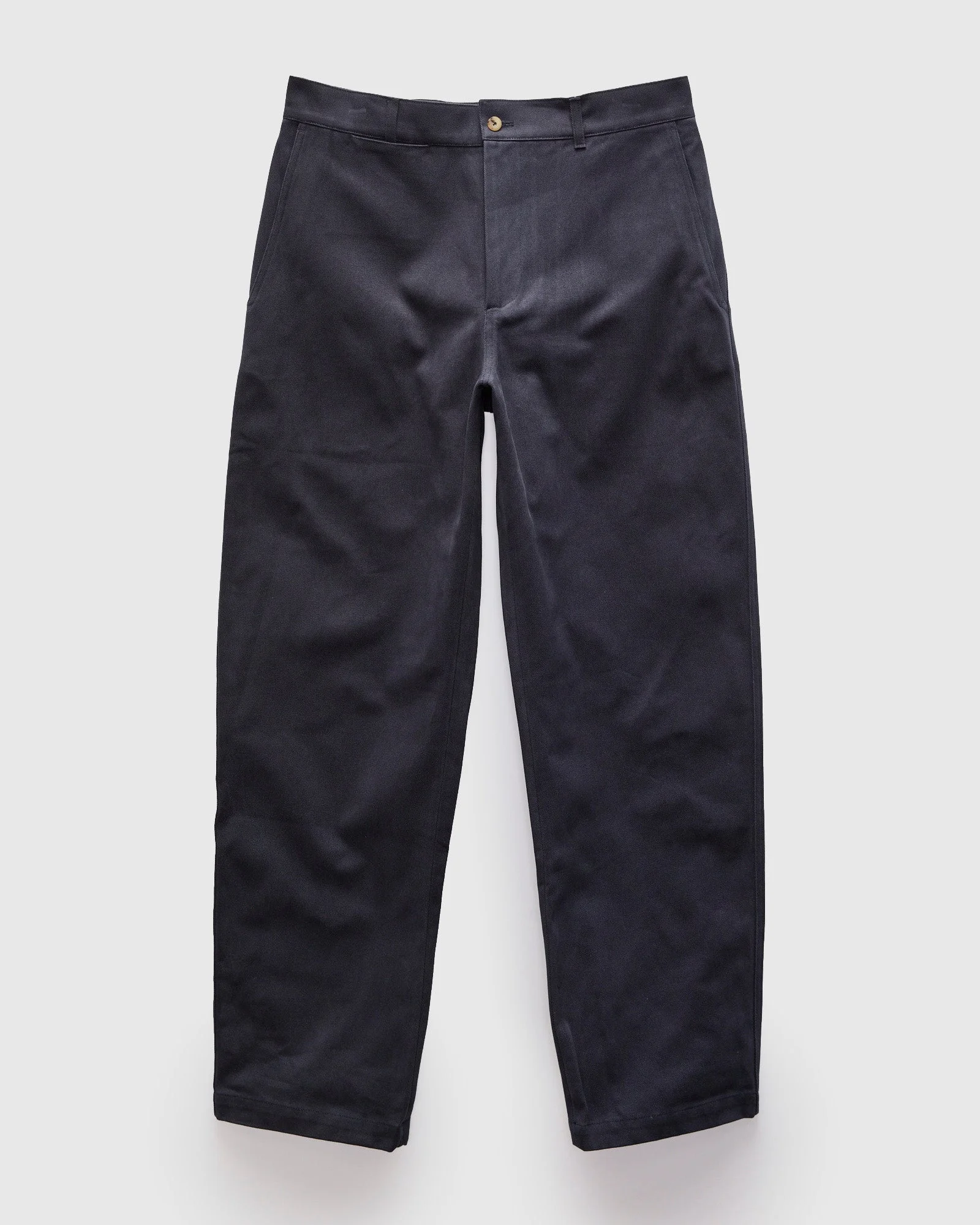 Balloon Trousers in Dark Navy Cotton Drill - 1