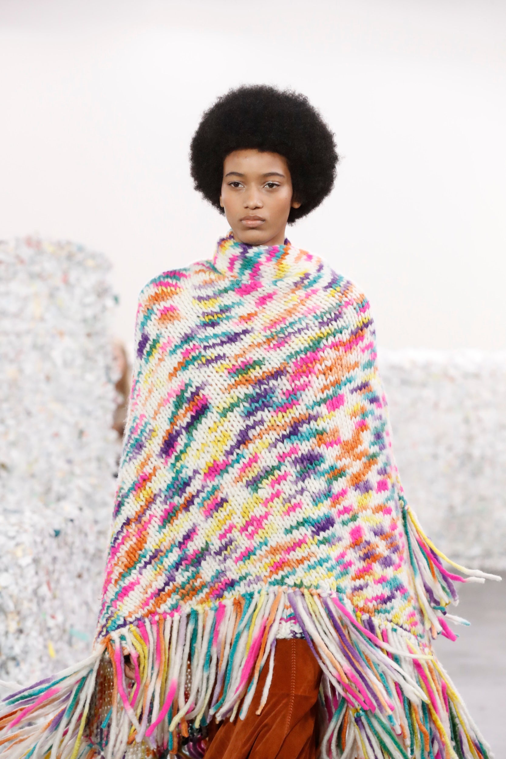 Lauren Knit Wrap in Space Dye Welfat Cashmere - 3