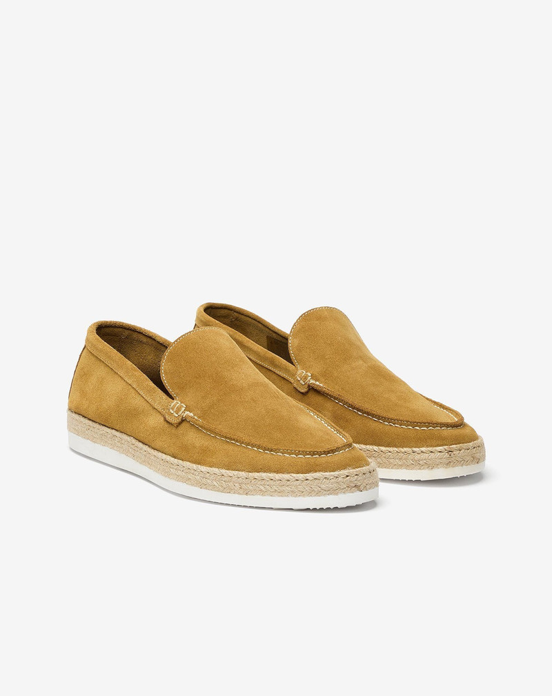 CORNELIANI Ochre suede loafers outlook