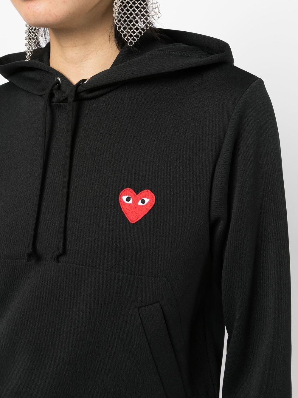 heart-patch hoodie - 10