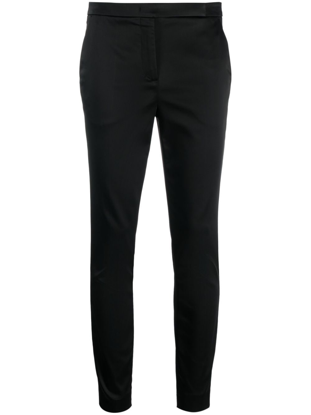 slim-cut satin-finish trousers - 1