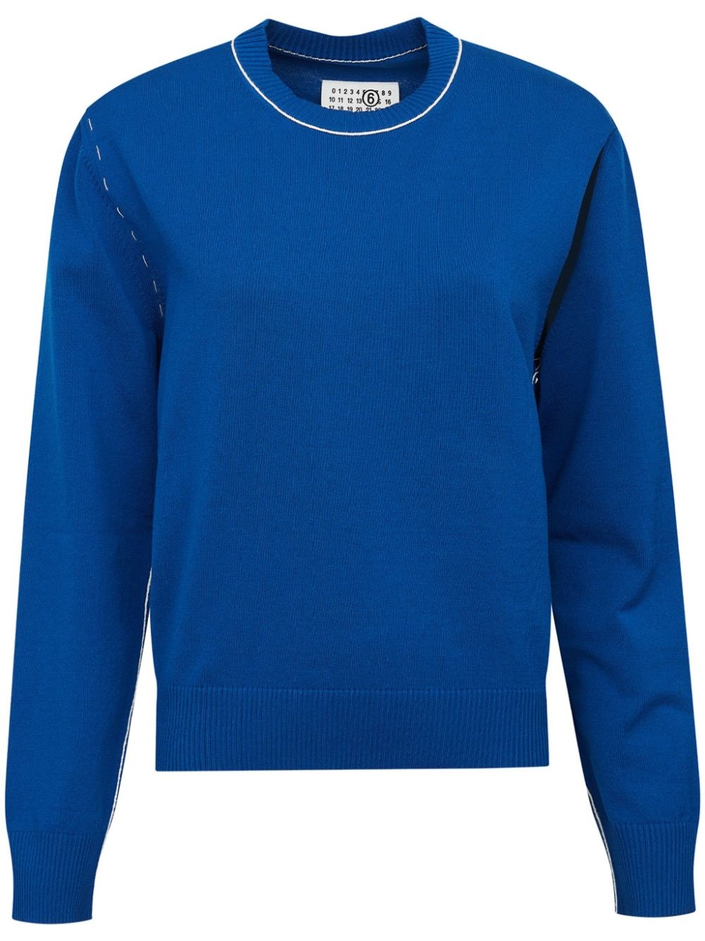 crew-neck cut-out jumper - 1