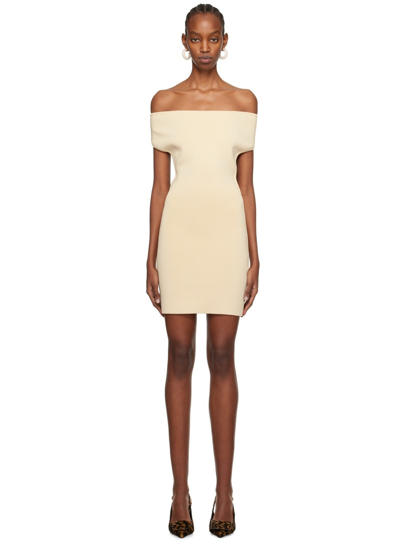 Beige Les Sculptures 'La robe Cubista' Minidress 1