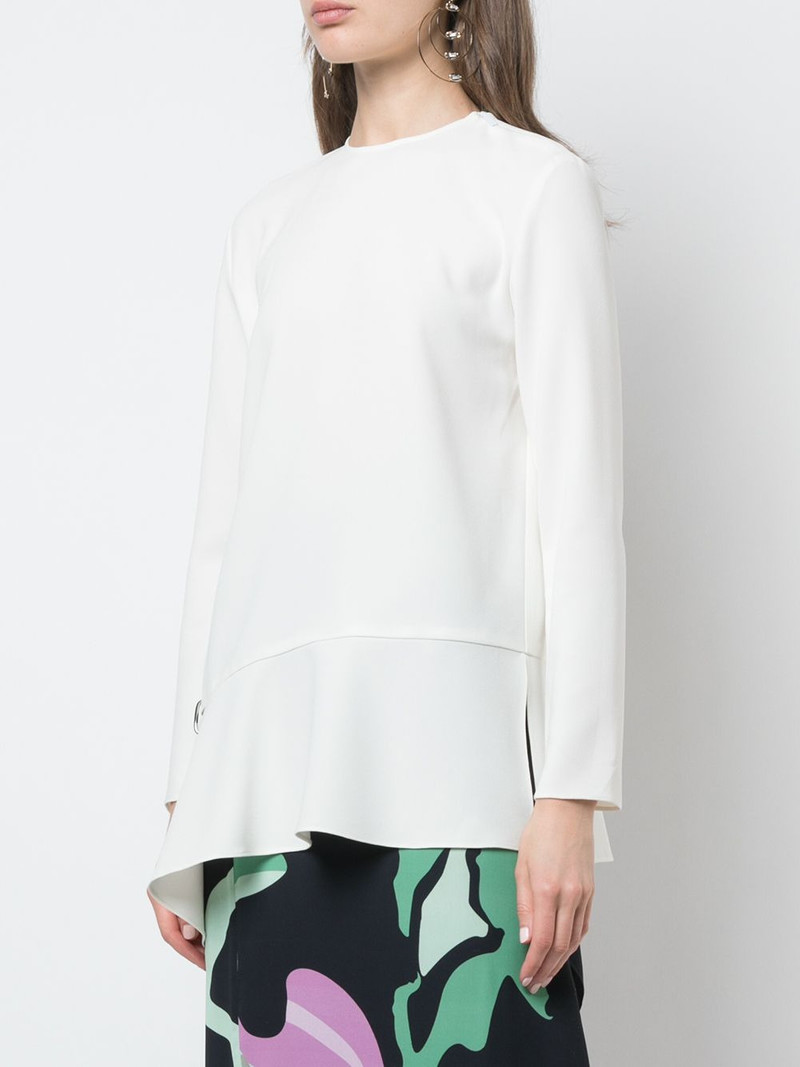 long sleeve detached hem blouse 3