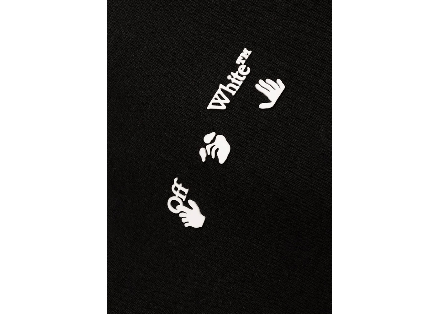 OFF-WHITE Womens Drowning Man Logo Sweatpants Black - 2