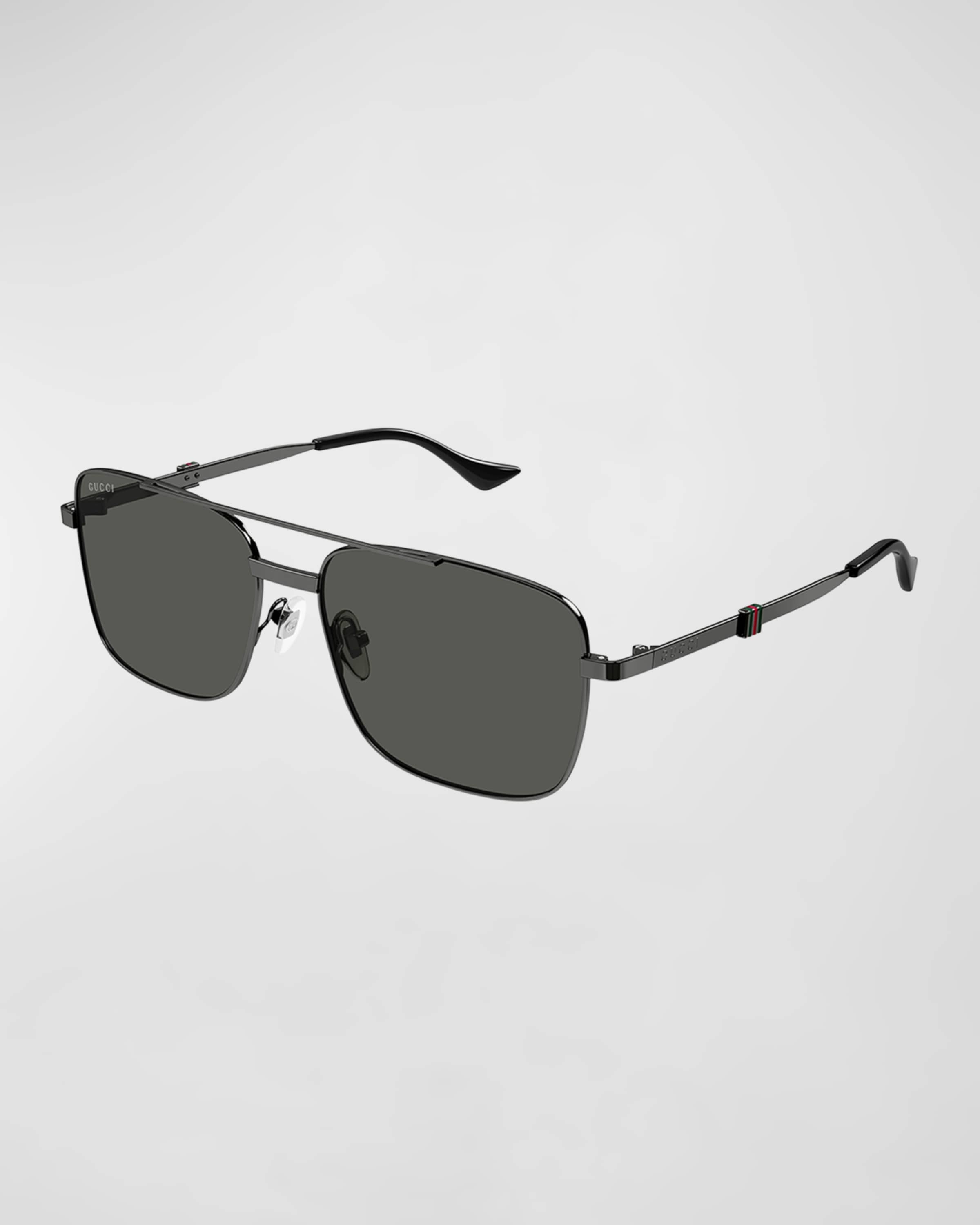 Men's Metal Rectangle Sunglasses - 1