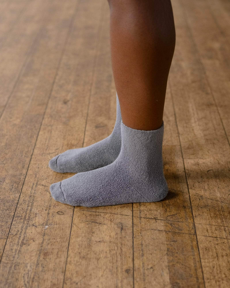 BASERANGE Buckle Overankle Socks - Textured Organic Cotton outlook
