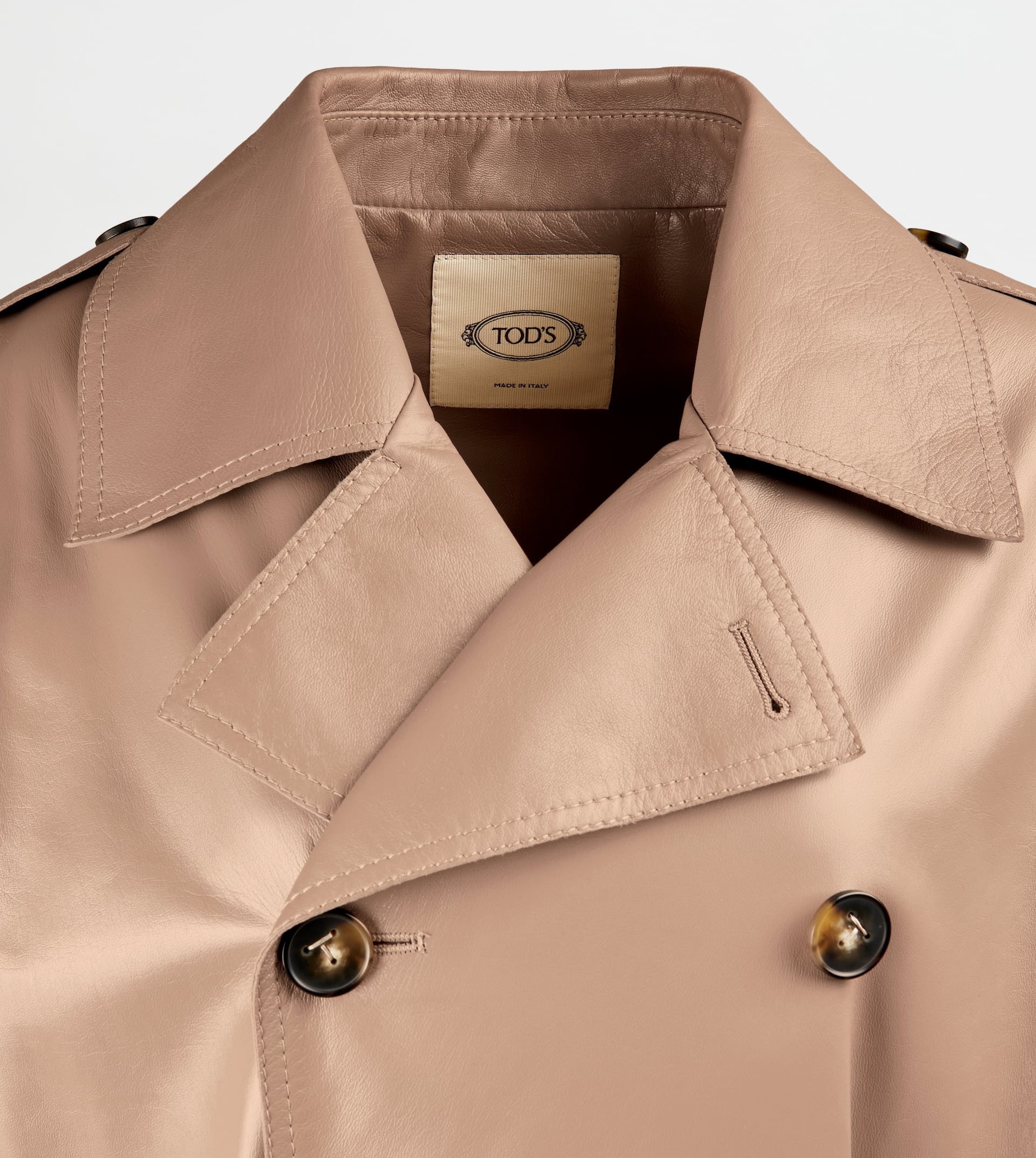 TRENCH COAT IN LEATHER - BROWN - 8