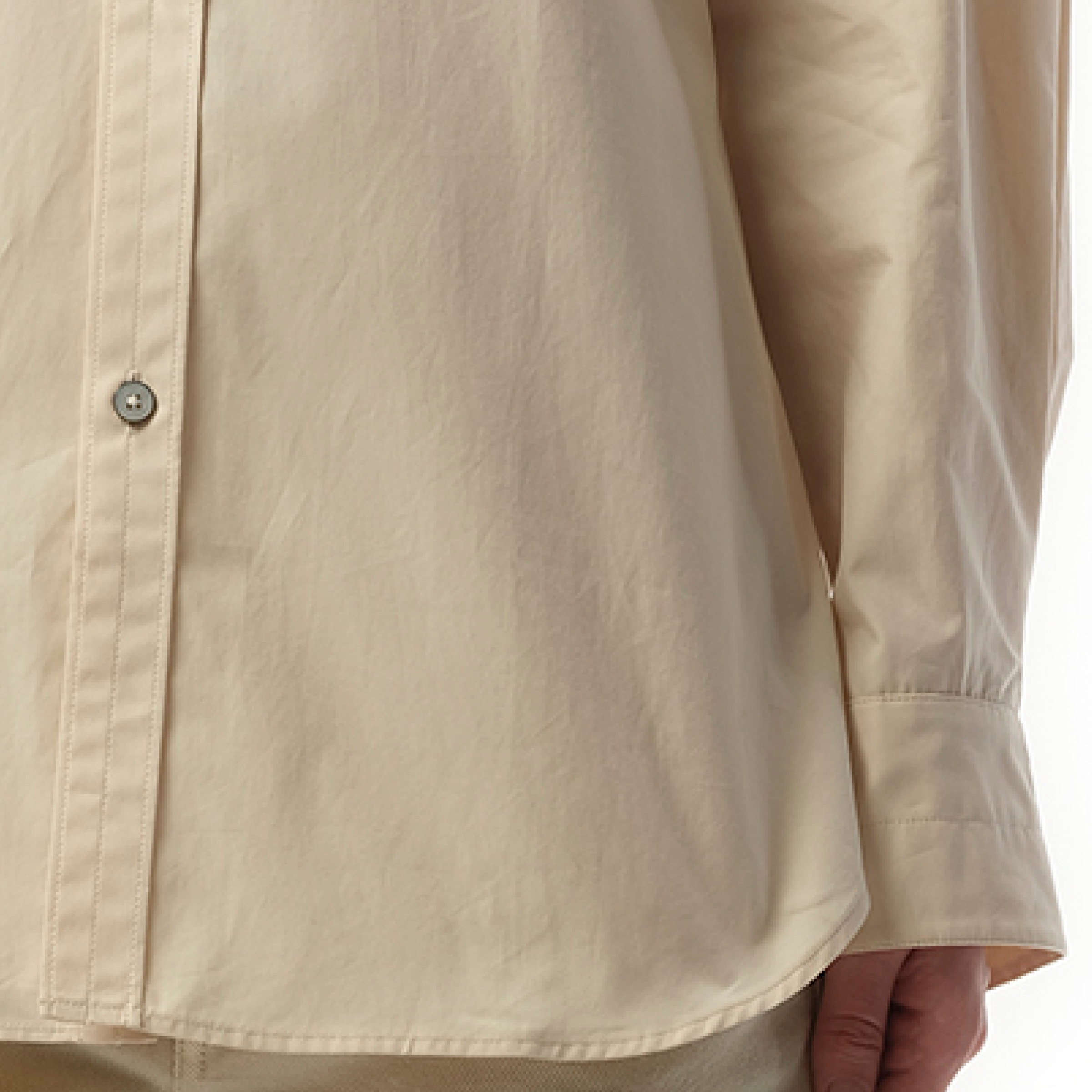 Fitted Shirt in Light Cream - 3