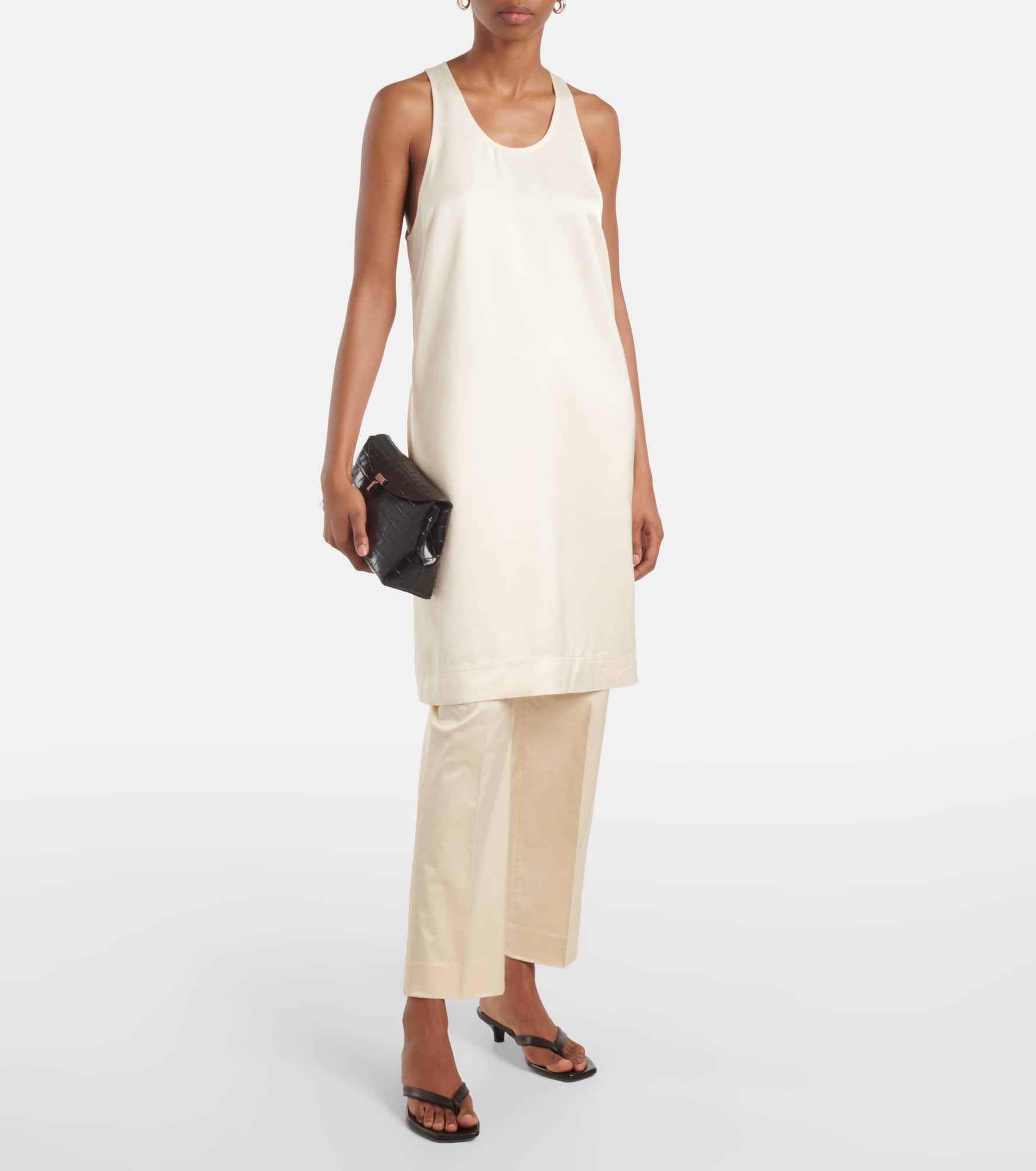 Cotton-blend straight pants - 2