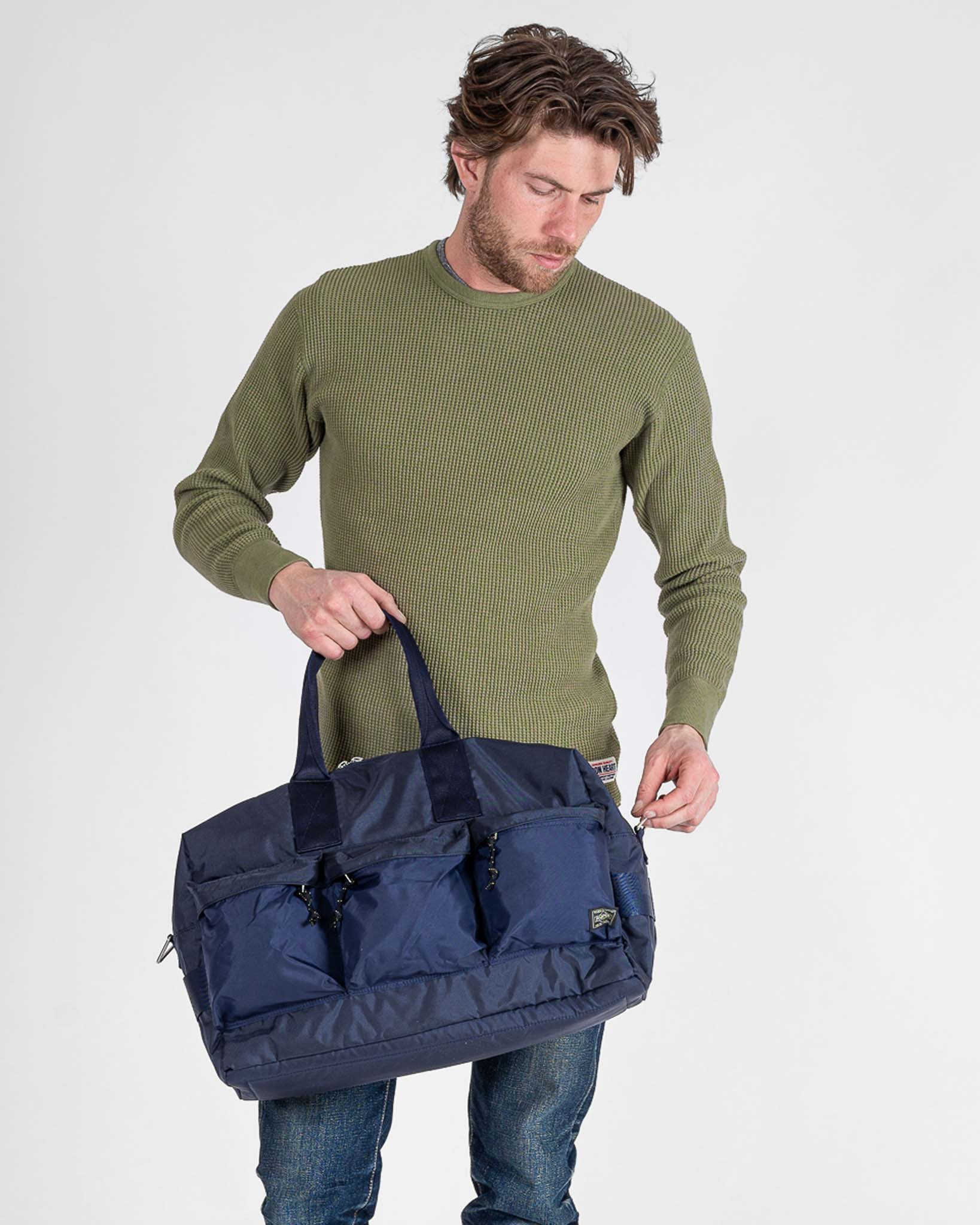 POR-FOR-DUF-NAV Porter - Yoshida & Co. - Force 2Way Duffle Bag - Navy Blue - 2