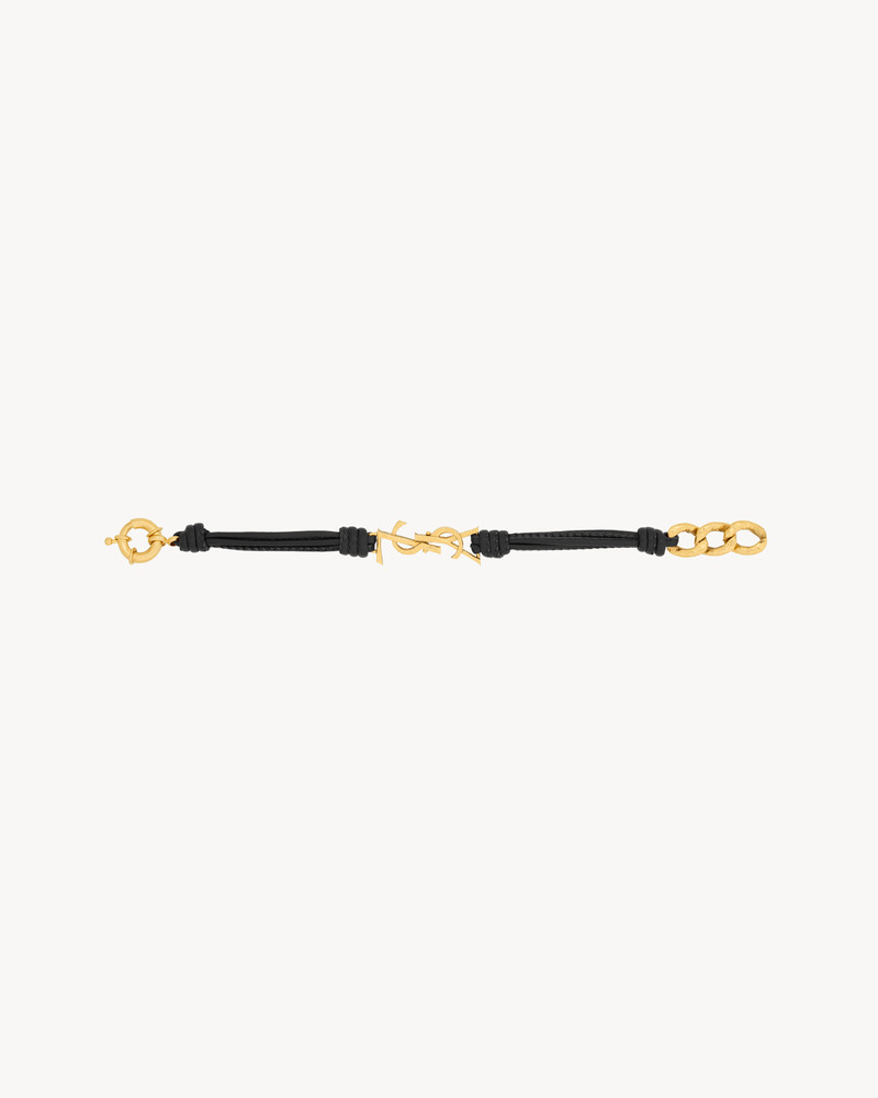 SAINT LAURENT CASSANDRE MULTI-STRAND BRACELET IN LEATHER outlook