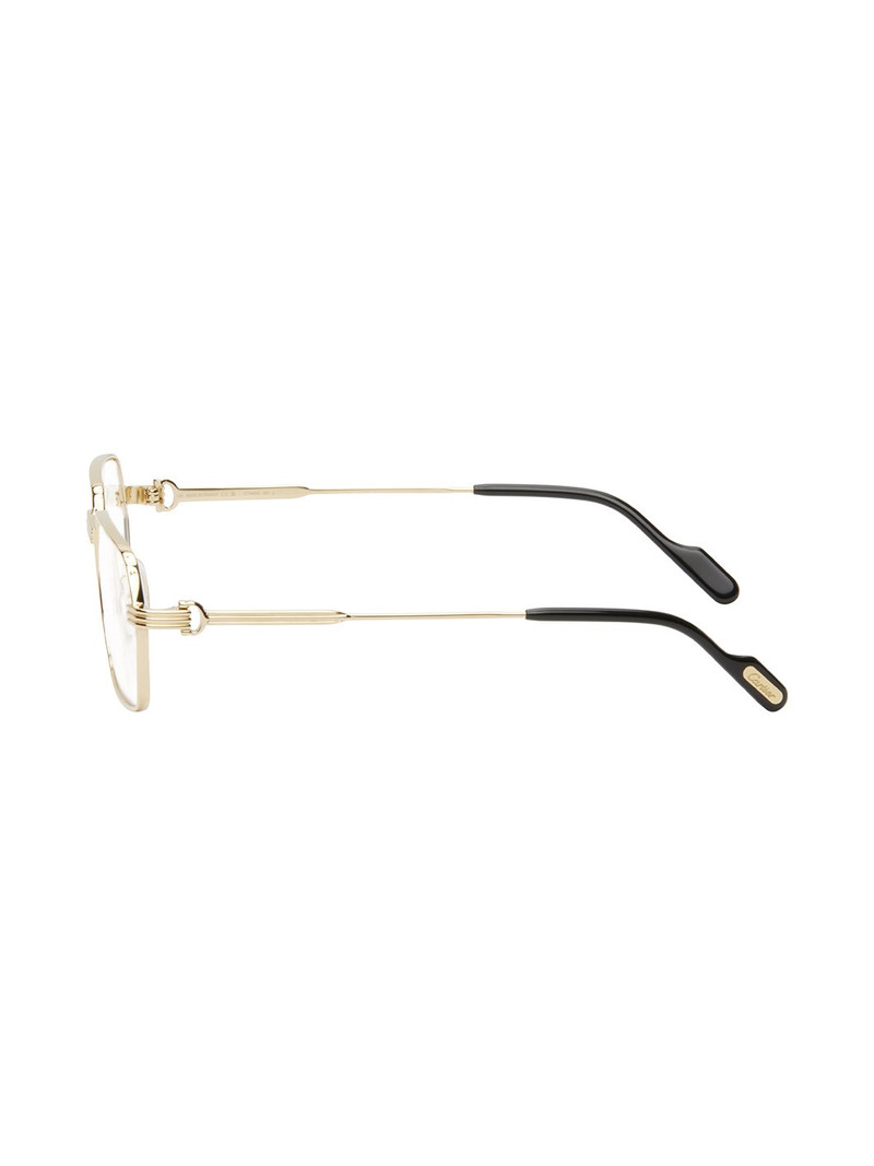 Gold Rectangular Glasses 3